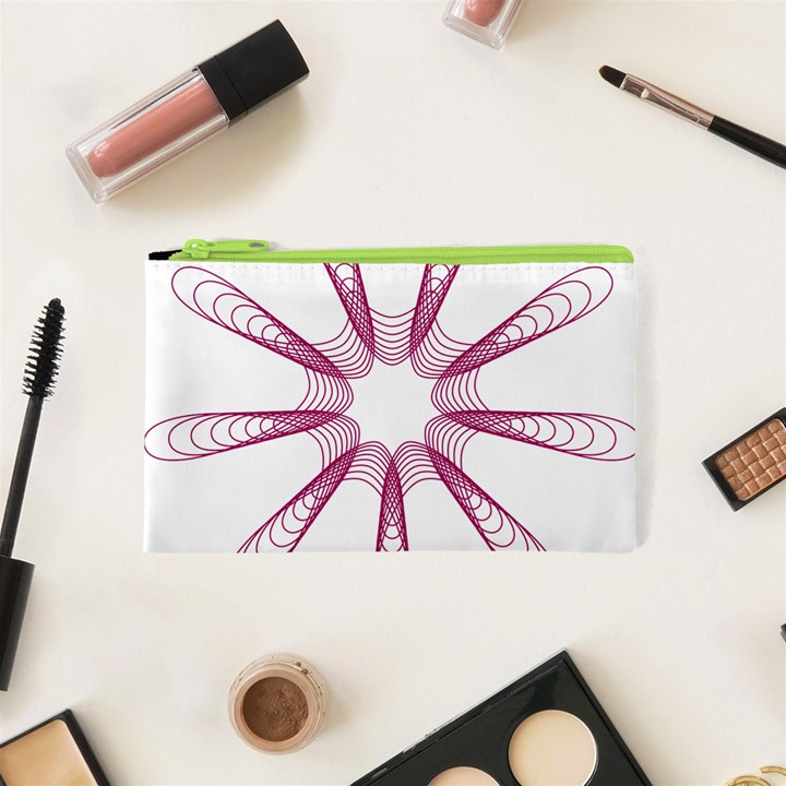 Spirograph Pattern Circle Design Cosmetic Bag (XS)