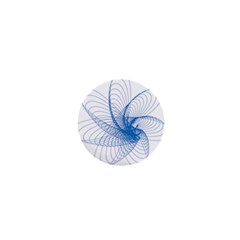 Spirograph Pattern Drawing Design Blue 1  Mini Magnets by Nexatart