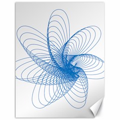 Spirograph Pattern Drawing Design Blue Canvas 18  X 24   by Nexatart