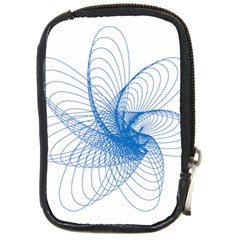 Spirograph Pattern Drawing Design Blue Compact Camera Cases by Nexatart