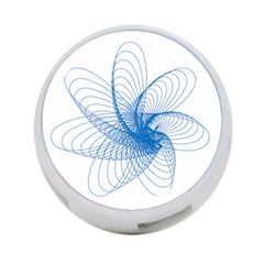 Spirograph Pattern Drawing Design Blue 4-port Usb Hub (one Side) by Nexatart