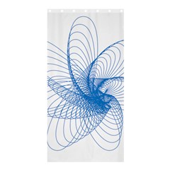 Spirograph Pattern Drawing Design Blue Shower Curtain 36  X 72  (stall)  by Nexatart