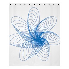 Spirograph Pattern Drawing Design Blue Shower Curtain 60  X 72  (medium)  by Nexatart