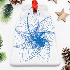 Spirograph Pattern Drawing Design Blue Bell Ornament (two Sides) by Nexatart