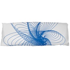 Spirograph Pattern Drawing Design Blue Body Pillow Case (dakimakura) by Nexatart