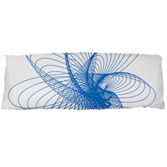 Spirograph Pattern Drawing Design Blue Body Pillow Case Dakimakura (two Sides) by Nexatart