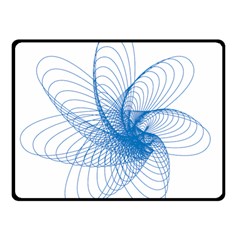 Spirograph Pattern Drawing Design Blue Double Sided Fleece Blanket (small)  by Nexatart