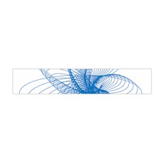 Spirograph Pattern Drawing Design Blue Flano Scarf (mini)