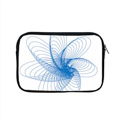 Spirograph Pattern Drawing Design Blue Apple Macbook Pro 15  Zipper Case by Nexatart