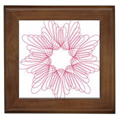 Spirograph Pattern Drawing Design Framed Tiles