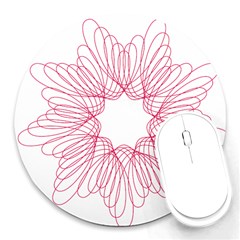 Spirograph Pattern Drawing Design Round Mousepads