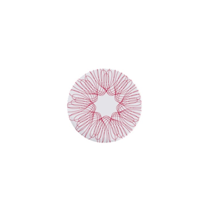 Spirograph Pattern Drawing Design 1  Mini Buttons