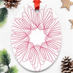 Spirograph Pattern Drawing Design Ornament (Oval)