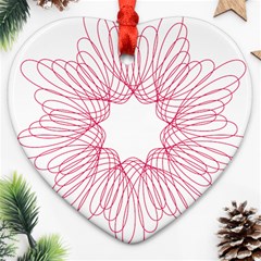 Spirograph Pattern Drawing Design Ornament (Heart)