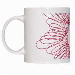 Spirograph Pattern Drawing Design White Mugs