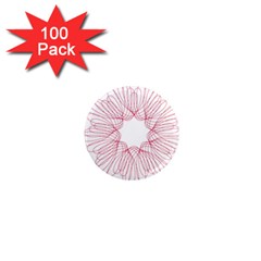 Spirograph Pattern Drawing Design 1  Mini Magnets (100 pack) 