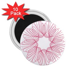 Spirograph Pattern Drawing Design 2 25  Magnets (10 Pack)  by Nexatart