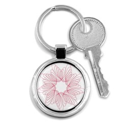 Spirograph Pattern Drawing Design Key Chains (Round) 