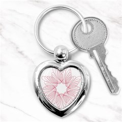 Spirograph Pattern Drawing Design Key Chains (Heart) 