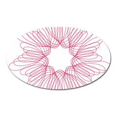 Spirograph Pattern Drawing Design Oval Magnet