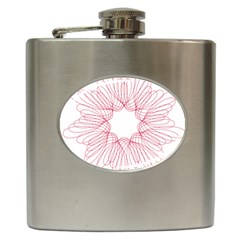 Spirograph Pattern Drawing Design Hip Flask (6 oz)