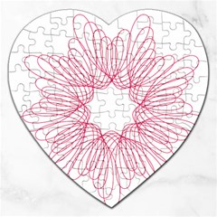 Spirograph Pattern Drawing Design Jigsaw Puzzle (Heart)