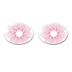 Spirograph Pattern Drawing Design Cufflinks (Oval)