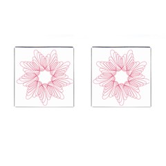 Spirograph Pattern Drawing Design Cufflinks (Square)