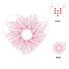 Spirograph Pattern Drawing Design Playing Cards (heart)  by Nexatart