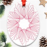 Spirograph Pattern Drawing Design Oval Ornament (Two Sides) Front