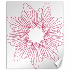 Spirograph Pattern Drawing Design Canvas 8  x 10 