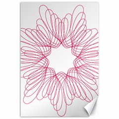 Spirograph Pattern Drawing Design Canvas 12  X 18   by Nexatart