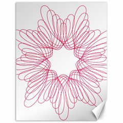 Spirograph Pattern Drawing Design Canvas 18  x 24  