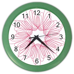 Spirograph Pattern Drawing Design Color Wall Clocks