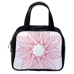 Spirograph Pattern Drawing Design Classic Handbags (One Side)