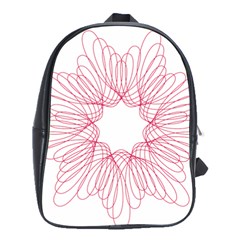 Spirograph Pattern Drawing Design School Bags(large)  by Nexatart