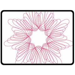 Spirograph Pattern Drawing Design Fleece Blanket (Large) 