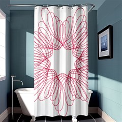 Spirograph Pattern Drawing Design Shower Curtain 36  x 72  (Stall) 