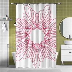 Spirograph Pattern Drawing Design Shower Curtain 48  x 72  (Small) 