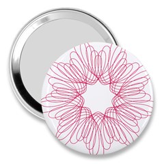 Spirograph Pattern Drawing Design 3  Handbag Mirrors