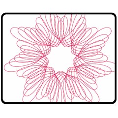 Spirograph Pattern Drawing Design Double Sided Fleece Blanket (Medium) 