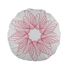 Spirograph Pattern Drawing Design Standard 15  Premium Flano Round Cushions