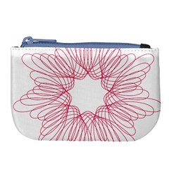 Spirograph Pattern Drawing Design Large Coin Purse by Nexatart