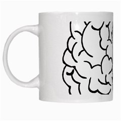 Brain Mind Gray Matter Thought White Mugs by Nexatart