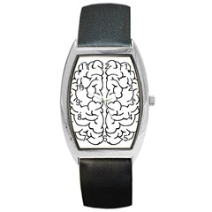 Brain Mind Gray Matter Thought Barrel Style Metal Watch by Nexatart