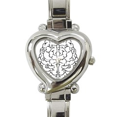 Brain Mind Gray Matter Thought Heart Italian Charm Watch by Nexatart