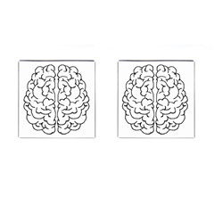 Brain Mind Gray Matter Thought Cufflinks (square) by Nexatart