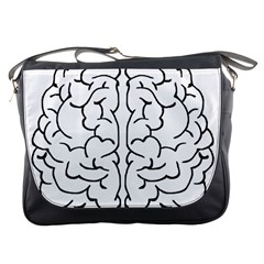 Brain Mind Gray Matter Thought Messenger Bags by Nexatart