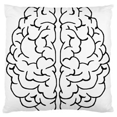 Brain Mind Gray Matter Thought Large Cushion Case (two Sides) by Nexatart