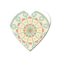 Blue Circle Ornaments Heart Magnet by Nexatart